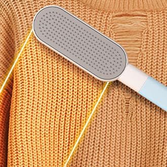 Travel Size Lint Brushes for Clothes, Cat Dog Hair Remover for Lundary, Lint Remover for Bed Sofa Coat, Best Hair Cleaning Brushes Better Than Lint Roller (Mini Blue)