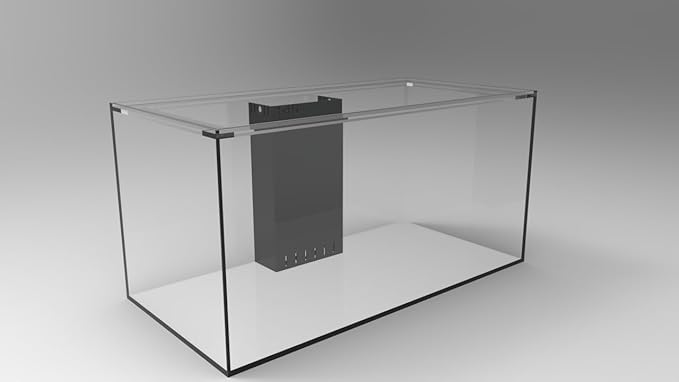 120-3H Gallon Starfire Aquariums with Center Overflow 48x24x24 H 12mm Starfire/Low Iron Glass