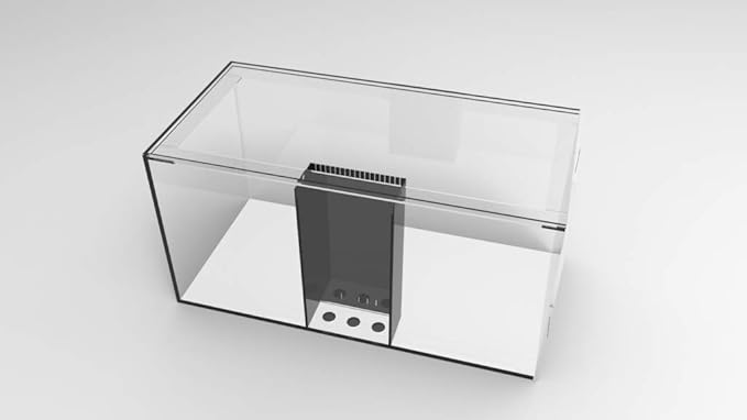 120 Gallon Starfire Glass Aquarium 48x24x24 12mm Eurobraced with Built-in Overflow Box