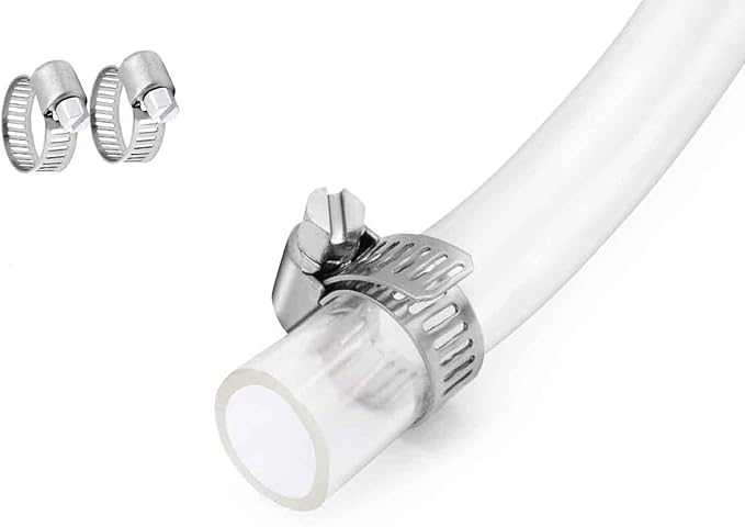 1/4’’ ID × 3/8’’ OD - 10 ft Clear Plastic Vinyl Tubing, Flexible PVC Hose Lightweight Non-Toxic vinyl Tube for Transfer Water Air Oil