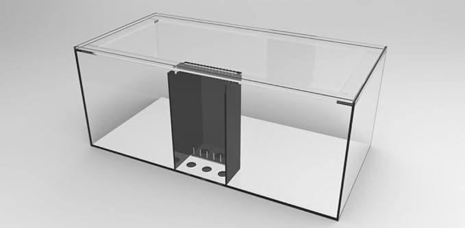 100 Gallon-B Starfire Aquariums with Center Overflow 60x18x20 H 12mm Starfire/Low Iron Glass