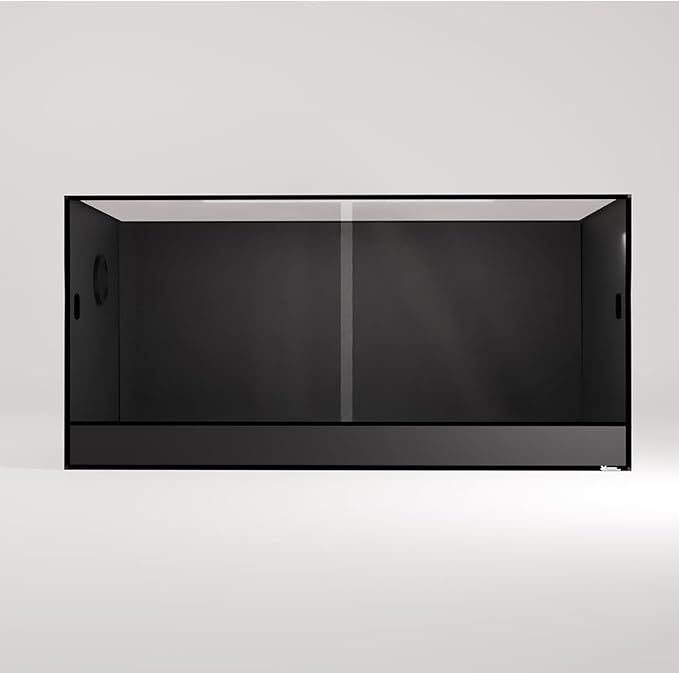120 Gallon Reptile Enclosure Made in USA 48x24x24–Premium Tempered Glass Terrarium with Sliding Doors, Heavy Duty Screen Top Reptile Habitat, Bearded Dragon Tank Accessories