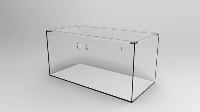 120-3GO Gallon Starfire Aquarium w/Center Overflow 48x24x24 H 12mm Ghost Overflow