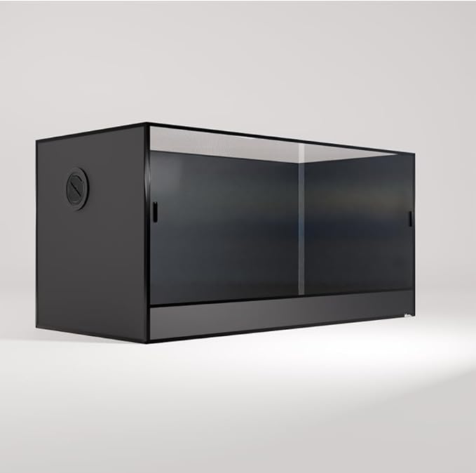 120 Gallon Reptile Enclosure Made in USA 48x24x24–Premium Tempered Glass Terrarium with Sliding Doors, Heavy Duty Screen Top Reptile Habitat, Bearded Dragon Tank Accessories