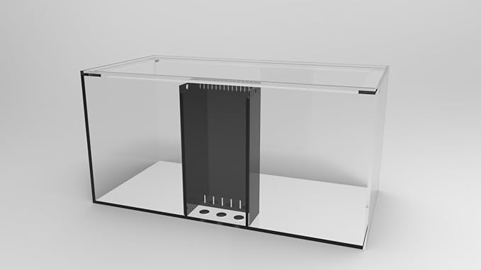 120-3H Gallon Starfire Aquariums with Center Overflow 48x24x24 H 12mm Starfire/Low Iron Glass