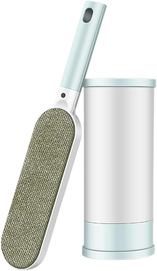 Lint Brushes for Clothes, Cat Dog Hair Remover for Lundary, Self-Cleaning Lint Remover for Bed Sofa Coat, Best Hair Cleaning Brushes Better Than Lint Roller (Large Blue)