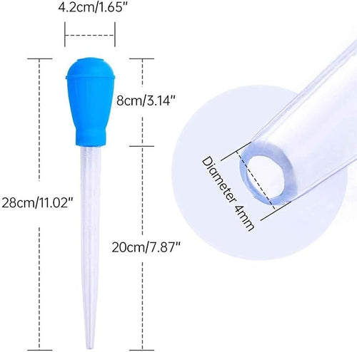 1 PC Blue Fish Tank Cleaner Water Changer Aquarium Dropper, 30ml Fish Tank Cleaning Waste Remover, Mini Aquarium Gravel Cleaning Straw, Fishbowl Rock Cleaner Tools