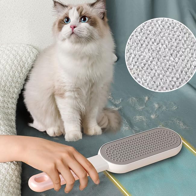 Travel Size Lint Brushes for Clothes, Cat Dog Hair Remover for Lundary, Lint Remover for Bed Sofa Coat, Best Hair Cleaning Brushes Better Than Lint Roller (Mini Pink)