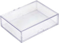 10 Pack Clear Acrylic Card Storage Boxes with Lids – 3 1/2" L x 2 1/2" W x 1" H Baseball Card Storage Box, Sports Card Boxes, Magic Card Storage Box and Playing Card Case – Made in USA