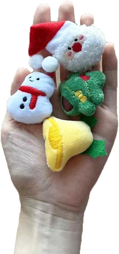 10 pcs Christmas Cute Hedgehog Enrichment Toys Hedgehog Supplies Cage Accessories Small Animal Ball Bell Pet Interactive Stuffed Toys