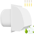 10 inch Steel Hooded Wall Vent with Screen,Arc-Shaped Wall Vent for Ventilation and Exhaust,Suit for Residential Housing and Industrial Facilities,White