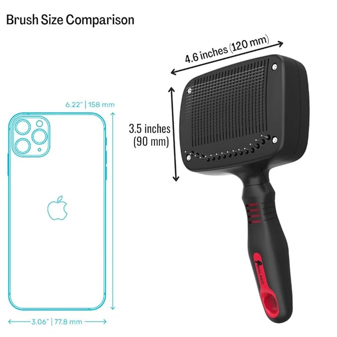 Slicker Brush and Undercoat Rake, Dog Brush for Shedding & Grooming, Remove Loose Dog Hair, Fur, Undercoat and Mats, Medium & Long Haired Dogs, Great for Husky, GSD, Shepherd, Double Coats