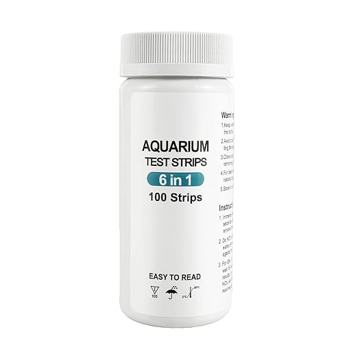 100Pcs Aquarium Test Strips 7 in 1 Fish Tank Test Kit Freshwater Saltwater Aquarium Water pH Test Strips Kit for Total Hardness Nitrate Nitrite Free Chlorine Carbonate pH Value Total Alkali
