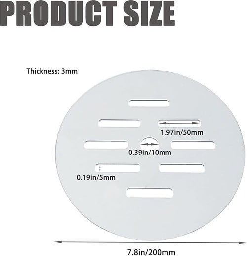 1 Pcs Fish Tank Top Cover, Aquarium Cover Lid, Acrylic Aquarium Anti-Jumping Lid with Hole to Prevent Fish, Reptiles and Turtles from Jumping Out of The Tank, Thick 3mm (Diameter 7.8inches)