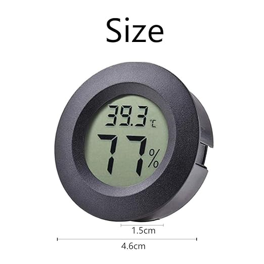 10-Pack Mini Thermometer Hygrometer, Small Digital Electronic Temperature Humidity Meters Gauge Indoor LCD Display for Humidors, Greenhouse, Garden, Cellar, Fridge, Mason Jar
