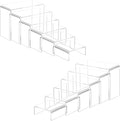 12 Pcs Small Size Acrylic Display Risers, 2 Sets Acrylic Risers Display Stands, 0.15" Thick Clear Shelf Riser, Risers Display Stands for Perfume, Dessert, Candy, Figure, Toys, Jewelry Showcase