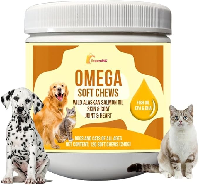 10-in-1 Multivitamin for Dogs – Glucosamine, Chondroitin, Probiotics & Omega 3 Fish Oil – Dog Supplement for Joints, Skin, Coat, Heart & Immune Support – Peanut Butter Flavor – 120 Soft Chews