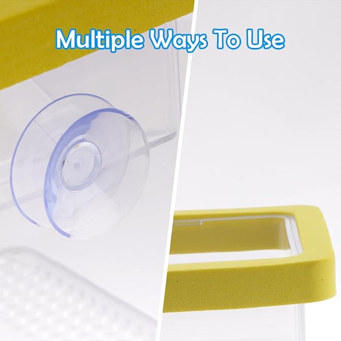 1 Pack Floating Fish Breeding Isolation Box Acrylic Floating Hatching Box for Baby Fish Shrimp Clownfish Betta Eggs Aquarium Tank