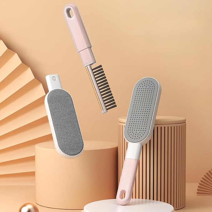 Travel Size Lint Brushes for Clothes, Cat Dog Hair Remover for Lundary, Lint Remover for Bed Sofa Coat, Best Hair Cleaning Brushes Better Than Lint Roller (Mini Pink)