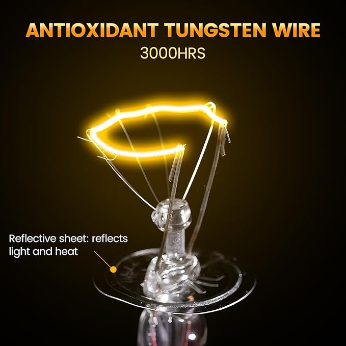 100W Reptile Heat Lamp, Full Spectrum UVA UVB Sun Light for Bearded Dragon Lizard Turtle