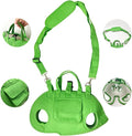 Snowlove Foldable Pets Outdoor Travel Carrier with Legs-Out Holes and Walkable Harness,Hand-Held & Shoulder Carry Pets Soft-Sided Carriers, Dog and Cats Carrier Slings(Green, Medium)