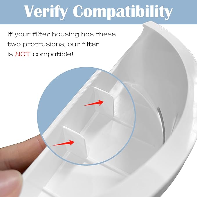 12 Pack Cat Water Fountain Filter & 12 Pack Replacement Fliter Sponges Compatible with Uahpet Water Fountain 67oz/2L Automatic Pet Fountain,Pack of 24