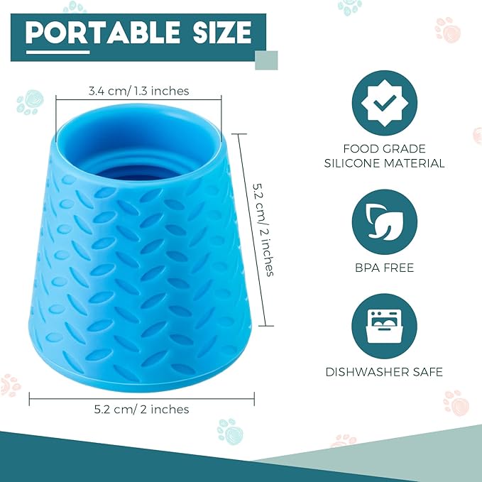 3 Pieces Portable Outdoor Shower for Dogs, Bottle Attachment Outdoor Water Sprayer Accessory, Works with Most Plastic Water or Soda Bottles from 16 oz to 2 Liters (Sky Blue)