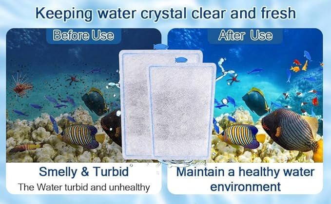 12 Pack Assembled Medium Aquarium Filter Cartridge for Whisper Bio-Bag Power Filters, Medium Replacement Filter Cartridges for ReptoFilter