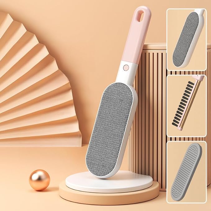 Travel Size Lint Brushes for Clothes, Cat Dog Hair Remover for Lundary, Lint Remover for Bed Sofa Coat, Best Hair Cleaning Brushes Better Than Lint Roller (Mini Pink)