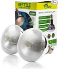 100W Heat UVA UVB Reptile Light, Full Spectrum Self-Ballasted Basking Sunlight Heat Bulb for Reptile and Amphibian Use E26 2 Pack