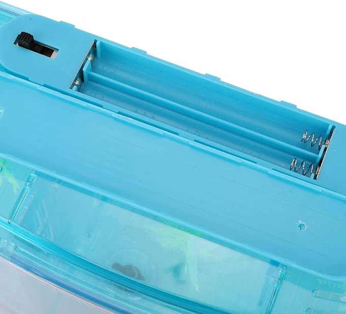 Aquarium Tank, Three Divisions LED Acrylic Fish Tank, Desktop Aquarium | Portable Fish Tank | Travel Fish Tank | Cool Fish Tank | Breeding Isolation Box Fishtank for Baby Fish