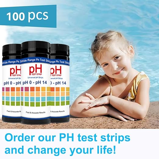 100 PCs Ph Strips for Aquarium Litmus Ph Test Strips for Women in Airtight Bottle Ph Test Strips Range 0-14 ph Paper for Pet Food Saliva Water Urine Test and Diet Monitoring PH Level Lab Pool