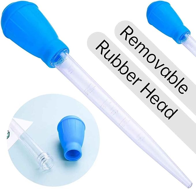 1 PC Blue Fish Tank Cleaner Water Changer Aquarium Dropper, 30ml Fish Tank Cleaning Waste Remover, Mini Aquarium Gravel Cleaning Straw, Fishbowl Rock Cleaner Tools