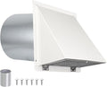 12 Inch Hooded Wall Vent with Screen and Damper,Outdoor Wall Exhaust Cover Cap Dryer Vent Cover for Duct HVAC Dryer AC Range Hood Exterior Cooling Ventilation and Outside Air Exhaust,Galvanized Steel