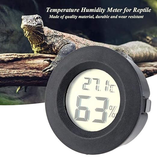 10-Pack Mini Thermometer Hygrometer, Small Digital Electronic Temperature Humidity Meters Gauge Indoor LCD Display for Humidors, Greenhouse, Garden, Cellar, Fridge, Mason Jar