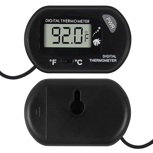 10Pcs Aquarium Fish Tank Reptile Terrarium Water Temperature Test Digital Thermometer with LCD Display Fahrenheit/Celsius (/)
