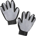 Pet Grooming Gloves – 1 Pair – Deshedding & Bath Massage Mitts for Dogs & Cats – Choose from 5 Colors – Adjustable, Reusable & Easy to Clean (Gray)