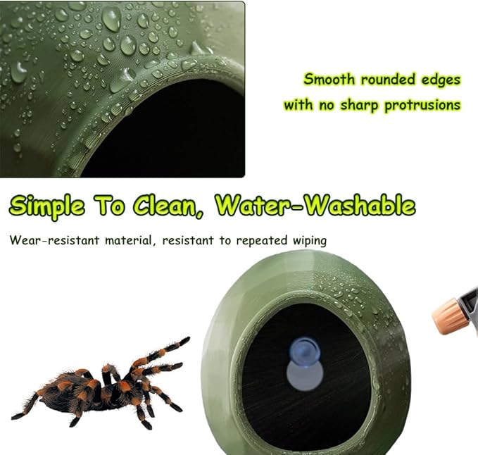 1 Pack Jumping Spider Nest Spider Hide Tree Frog Habitat Accessories Hermit Crab Climbing Hideout (Green)