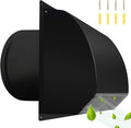 10 inch Steel Hooded Wall Vent with Screen,Arc-Shaped Wall Vent for Ventilation and Exhaust,Suit for Residential Housing and Industrial Facilities,Black
