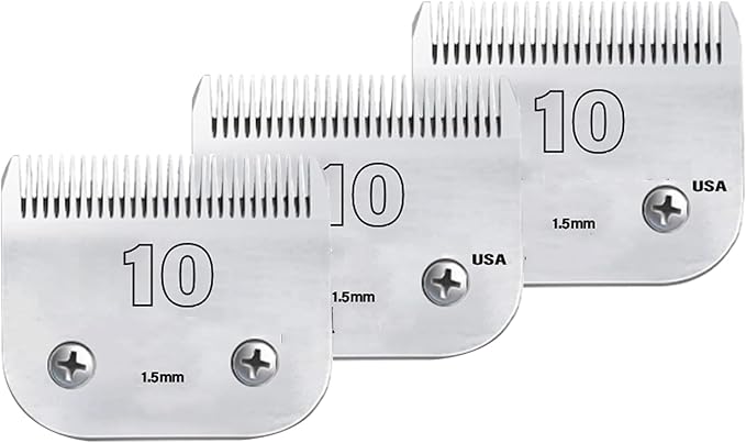 10 Blade Dog Grooming Compatible with Andis/Wahl/Oster Dog Clippers 3 Pack