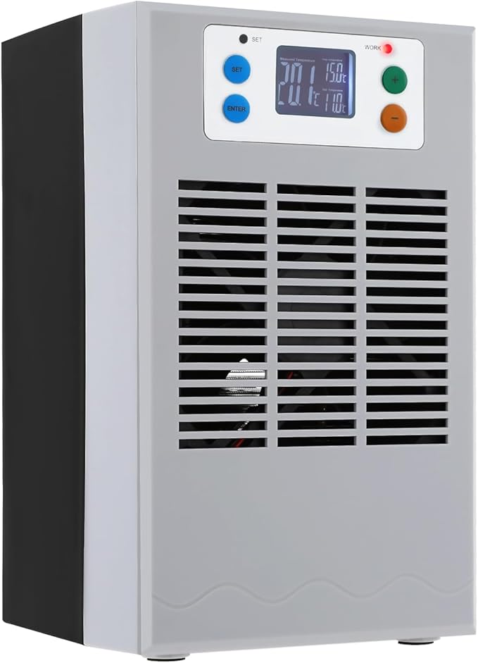 100W Aquarium Chiller Water Chiller for Home Fish Tank, 30L/7.93Gal Cooling Capacity 50-104°F Temp Control Chiller with LED Screen, 35-45dB Low Noise Aquarium Cooler for Axolotls, Coral Reef
