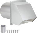 12 Inch Hooded Wall Vent with Screen and Damper,Outdoor Wall Exhaust Vent Cover Cap for Exterior HVAC Duct Industrial Facilities Kitchen Range Hood Dryer Ventilation and Air Exhaust,Stainless Steel