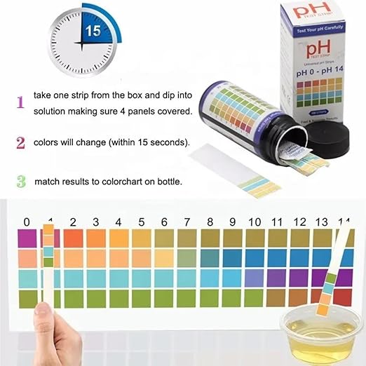 100 PCs Ph Strips for Aquarium Litmus Ph Test Strips for Women in Airtight Bottle Ph Test Strips Range 0-14 ph Paper for Pet Food Saliva Water Urine Test and Diet Monitoring PH Level Lab Pool