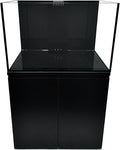 120G-3H 120Gallon SC Aquariums 48x24x24 12mm Plug N Play System with Maple Black Wood Cabinet