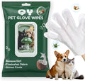 10-Pack Pet Cleaning Glove Wipes with Lid | Extra Thick Dog & Cat Grooming Gloves | Rinse-Free Bath Wipes with Coconut, Aloe, Corn & Jojoba for Odor Control & Daily Care