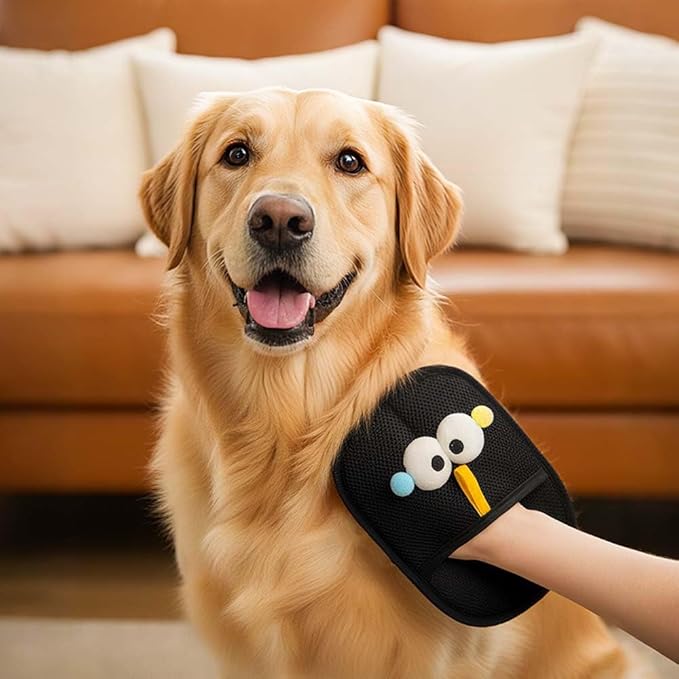 Pet Hair Removal Glove for Cats & Dogs, Upgraded Five-Finger Electrostatic Pet Hair Gloves,Laundry, Couch, Carpet (3)