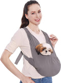 Supet Dog Sling Carrier for Small Pets, Hands Free Cat Sling, Reducing Back Neck Pain Anti-Anxiety Puppy Front, Adjustable Soft Dog Carrying