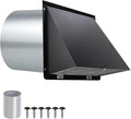 12 Inch Wall Vent Hood Exhaust Vent Cap Dryer Vent Cover,Exterior Hooded Wall Vent with Screen and Damper for HVAC Duct Dryer AC Industrial Facilities Ventilation Outdoor Air Exhaust,Galvanized Steel