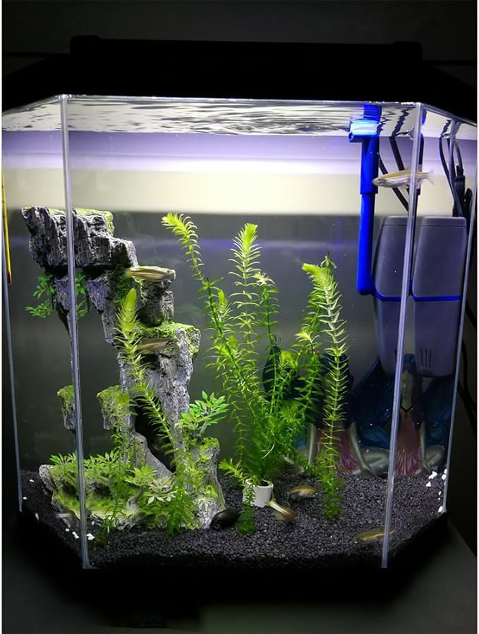11.5 inches LED Aquarium Light, 6W Fish Tank Light Underwater Light Submersible Crystal Glass Lights, 9.2ft/2.8m Long Wire Length, White