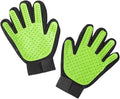Pet Grooming Gloves – 1 Pair – Deshedding & Bath Massage Mitts for Dogs & Cats – Choose from 5 Colors – Adjustable, Reusable & Easy to Clean (Lime Green)